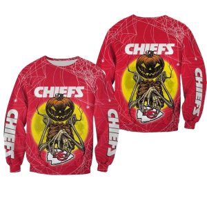Kansas City Chiefs Pumpkin Monster Halloween AOP Sweatshirt
