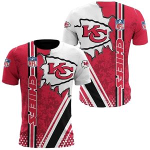 Kansas City Chiefs Red White AOP AOP Shirt