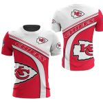Kansas City Chiefs Red White With Logo Aop Aop Shirt