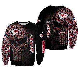 Kansas City Chiefs Camo Skull AOP Sweatshirt