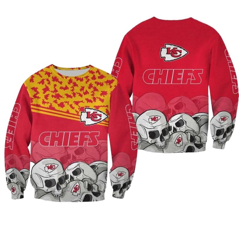 Nfl Kansas City Chiefs Skull Limited Edition Unisex Mens And Womens Sweatshirt Nla06671077283202 Uuveh