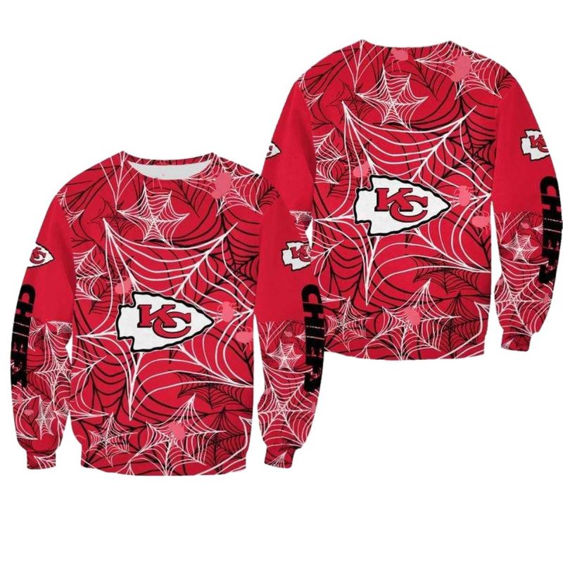 Nfl Kansas City Chiefs Sspiderweb Halloween Limited Edition Sweatshirt Nla02781074095563 6Z9Ud