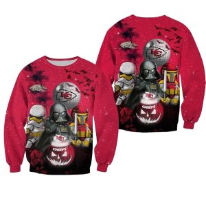 Kansas City Chiefs Star Wars Pumpkin Halloween AOP Sweatshirt