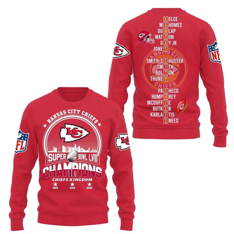 Nfl Kansas City Chiefs Super Bowl Lvii Champions Mens And Womens Sweatshirt 94684668 Tphij
