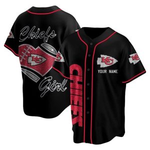 Persionalized  Kansas City Chiefs Girl Baseball Jersey
