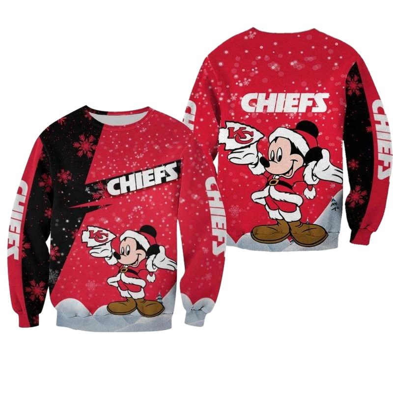 Nfl Kansas City Chiefs Xmas Mickey Limited Edition Sweatshirt Nla03121070231156 Vbvk0