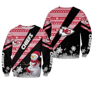 Kansas City Chiefs Xmas Snowman AOP Sweatshirt