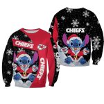 Kansas City Chiefs Xmas Ohana Santa Claus Aop Sweatshirt