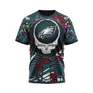 Personalized Philadelphia Eagles And Grateful Dead AOP T-Shirt