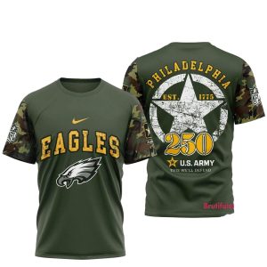 Philadelphia Eagles US Army 250th Birthday Celebration AOP T-Shirt