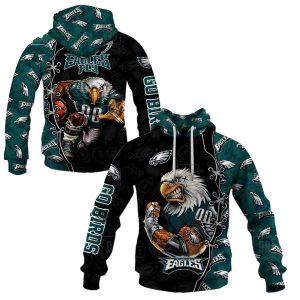 Warrior Philadelphia Eagles Fly Go Eagles All Over Print Hoodie