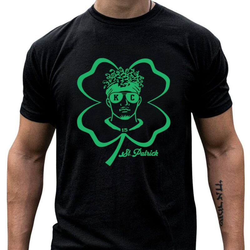 Patrick Mahomes Kansas City Chiefs With St Patricks Day Shamrock 4 T Shirt.jpg
