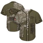 Personalized Chiefs Military Tribute Camouflage Baseball Jersey