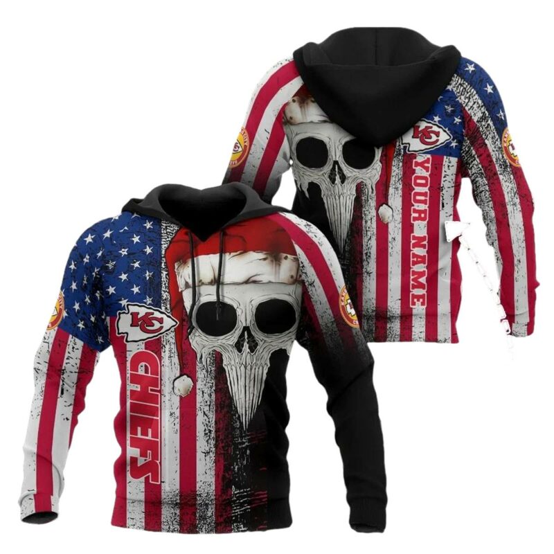 Personalized Kansas City Chiefs American Flag Skull Santa Hoodie.jpg