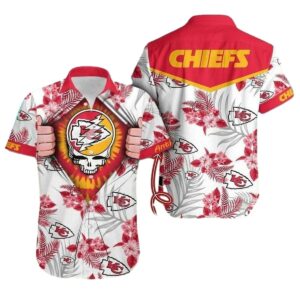 Personalized Kansas City Chiefs Grateful Dead Graphic Hawaiian Shirt