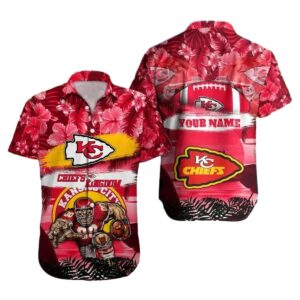 Personalized Kansas City Chiefs Warrior Graphic Hawaiian Shirt – Unisex Gift