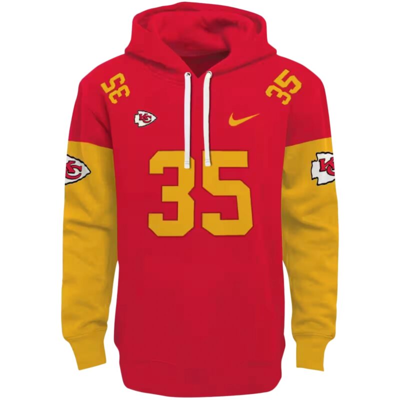 Personalized Kansas City Chiefs Minimal Design Red Hoodie Best Selling.jpg