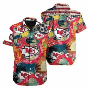 Personalized Kansas City Chiefs Retro Graphic Hawaiian Shirt – Unisex Gift