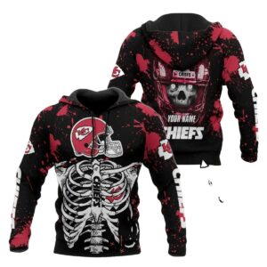 personalized kansas city chiefs skull armor brush hoodie.jpg