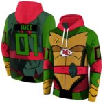 personalized kansas city chiefs superhero armor red green hoodie fashion forward.jpg