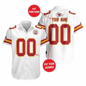 Personalized Kansas City Chiefs White Hawaiian Shirt – Unisex Graphic Tee