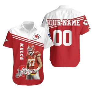 Personalized Kansas City Chiefs Travis Kelce Graphic Hawaiian Shirt – Unisex Gift