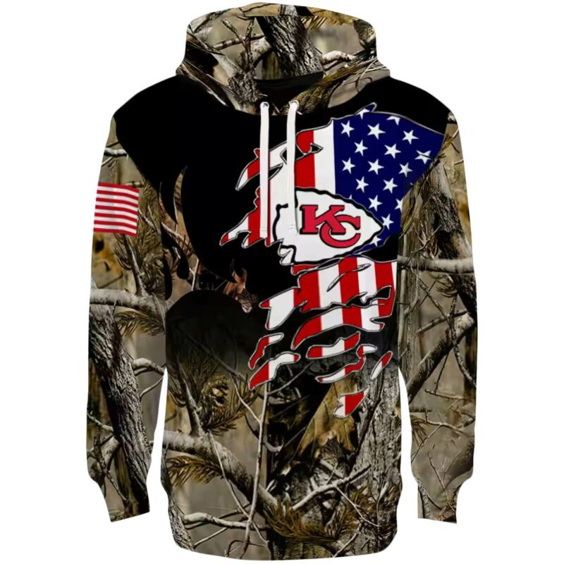 Personalized Kansas City Chiefs Tree Camo Hoodie Best Selling 1.Jpg