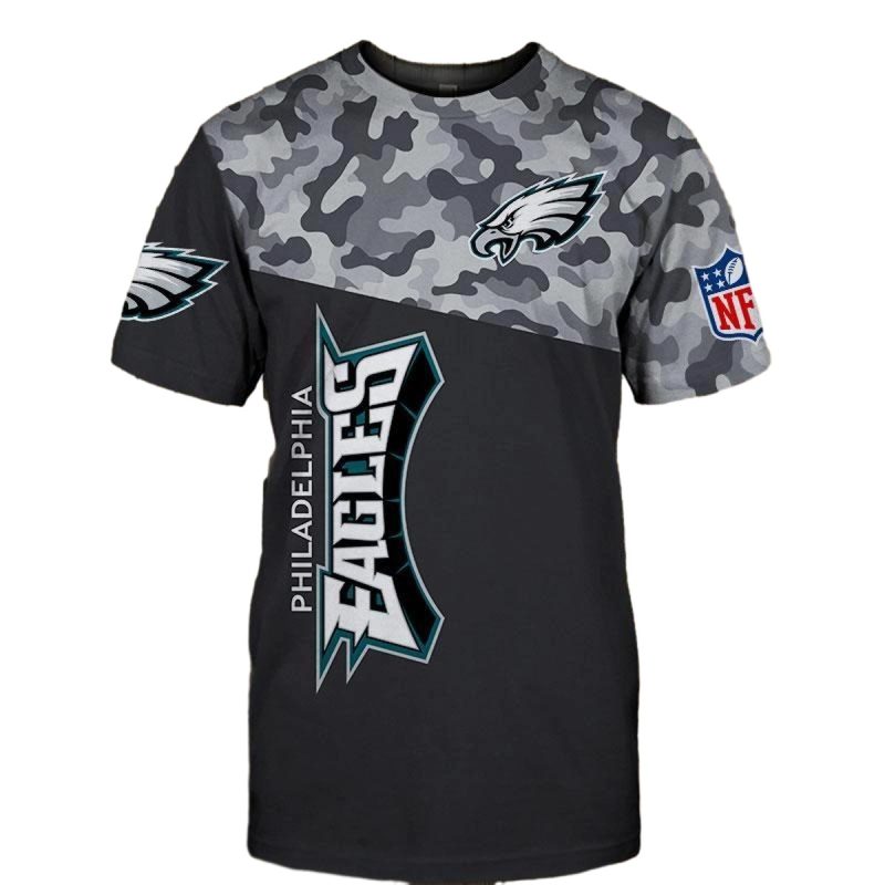 Philadelphia Eagles Military T Shirt 3D Short Sleeve 7588 Fpwlr