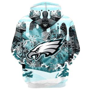 Philadelphia Eagles Snowman Christmas Pattern All Over Print Hoodie