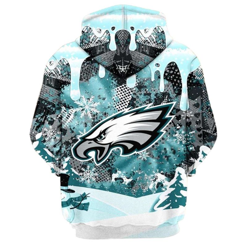 Philadelphia Eagles Snoopy Dabbing The Peanuts Sports Football American Christmas All Over Print 3D Hoodie 2