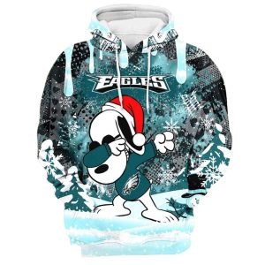 Philadelphia Eagles Snoopy Dabbing The Peanuts All Over Print Hoodie