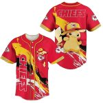 Pikachu Kansas City Chiefs Baseball Jersey