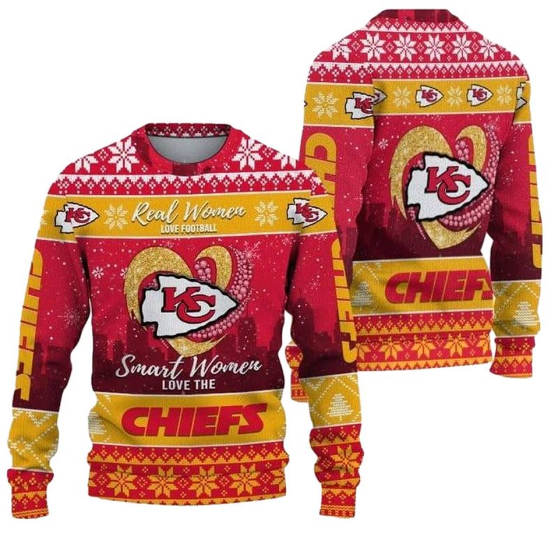 Real Women Love Football Chiefs Ugly Christmas Sweater