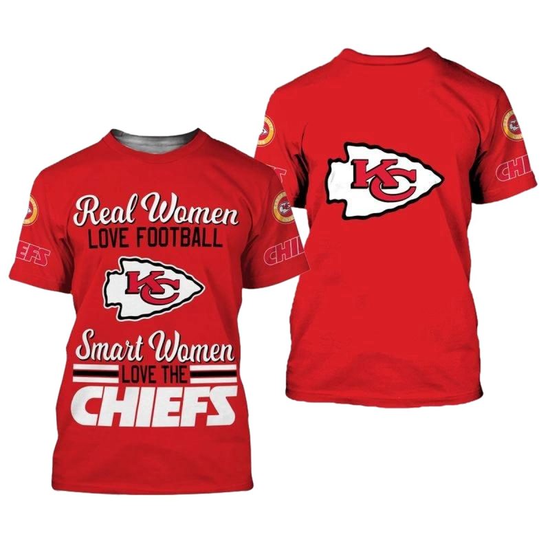 Real Women Love Football Smart Women Love The Kansas City Chiefst Shirts Size S 5Xl New0092103 Rpapg