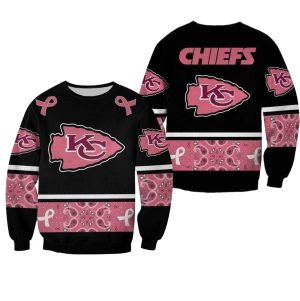 Kansas City Chiefs PINK BREAST CANCER AOP Sweatshirt