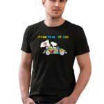 snoopy and woodstock riding kansas city chiefs its ok to be differen 0 t shirt.jpg