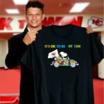 snoopy and woodstock riding kansas city chiefs its ok to be differen 3 t shirt.jpg