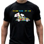 snoopy and woodstock riding kansas city chiefs its ok to be differen 4 t shirt.jpg