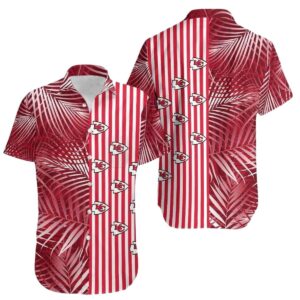 Kansas City Chiefs Palm Leaves Graphic Hawaiian Shirt – Unisex Aloha Tee