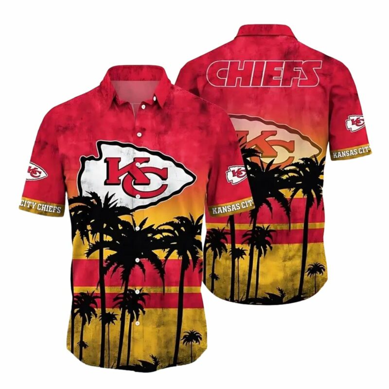Sunset Chiefs Palm Tree Hawaiian Shirt