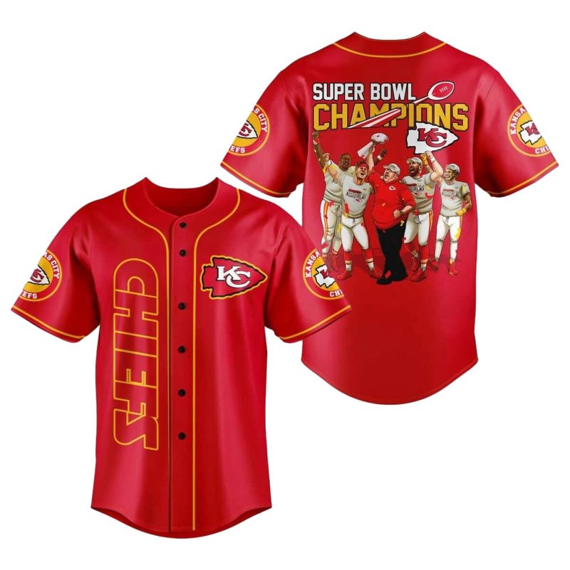 Super Bowl Champions Kansas City Chiefs Baseball Jersey